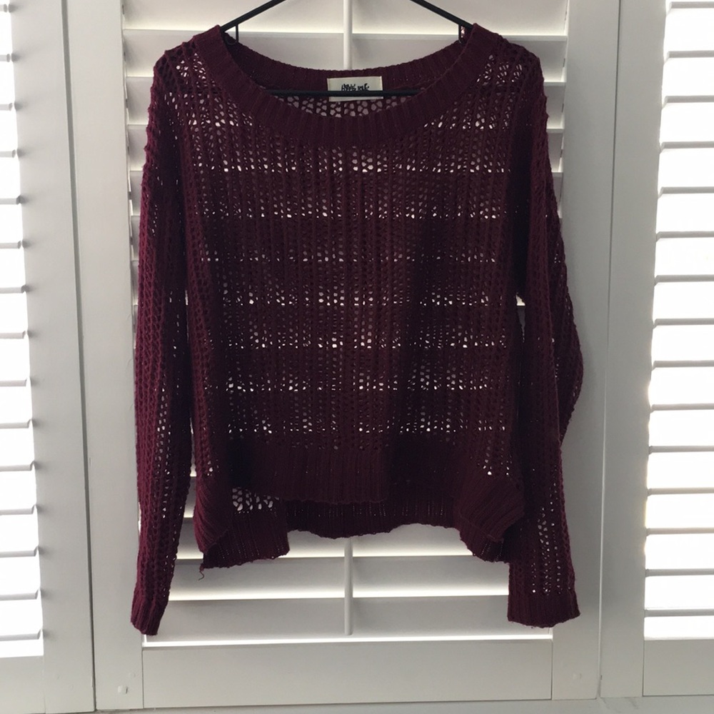 hippie love maroon sweater